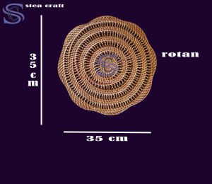 Alas Piring Rotan / Tatakan Piring Rotan / Placemat Rotan