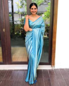 [Pre Order]Soft Lichi Silk Saree (Normal / Ready To Wear) ~ Delivery Lead Time : 10 days