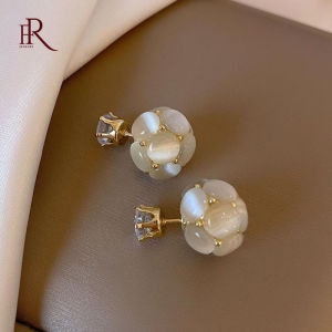 Frascati New Design Sense Classic Front and Back Hanging Opals Earrings Korean Fashion Jewelry Party Luxury Accessories For Woman‘s Gift