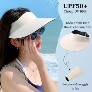 Mũ vành rộng chống nắng UPF50+ không đường may – Mũ che mặt thời trang siêu nhẹ gập gọn du lịch