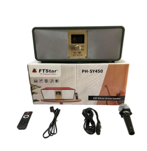CLASSIC VINTAGE STYLE SPEAKER PH-SY450 W/2 MIC INPUT/AUX IN/BLUETOOTH/USB INPUT