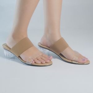 Sandal jumbo wanita hak kaca 5cm bigsize