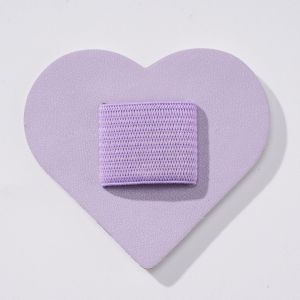 QUINT Love Shaped Round Pen Holder Elastic Loop Self-adhesive Kawaii Stationery Colorful Simple Leather Pen Holder School Stationery