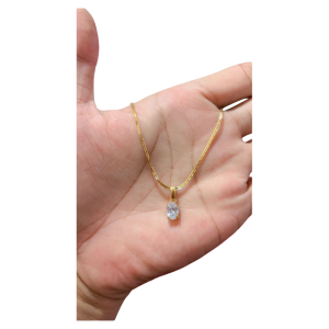 Kait Lobster Embos 750 Kalung Titanium Rantai Itali Santa Permata Anti Karat