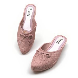 SEPATU SANDAL FLAT JELLY SHOES WANITA SLIP ON KASUAL MOTIF RAJUT IRSOE