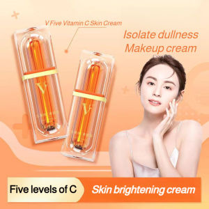 Vitamin C Brightening Tone-Up Cream/Concealer & Antioxidant Primer/Wedding & Daily Use/Women/Students/Lazy Skin Care/5-in-1 Moisturizer