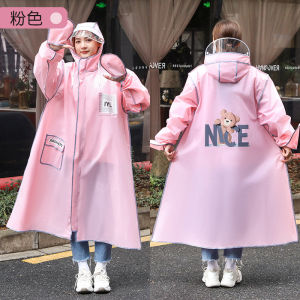 Áo mưa 1 người dễ thương áo mưa măng tô áo mưa cute gấu Nice thời trang có túi có che tay tiện lợi