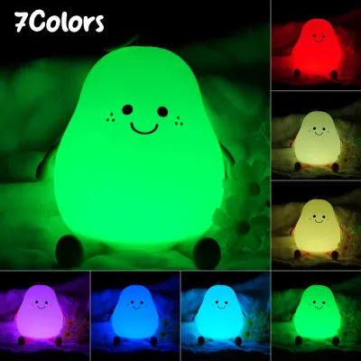 Goldstar Colorful Night Light Silicone USB Rechargeable Soft Touch Bedside Light For Kids Sleep Lamp