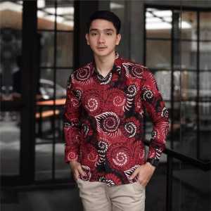 Kemeja batik pria lengan panjang motif terbaru size m l xl xxl