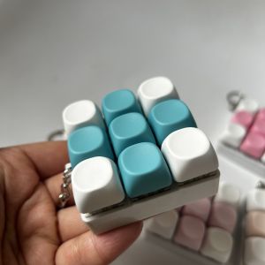 MAXG Bàn phím tự làm Móc khóa Fidget Nút phím Keycap Nắp bàn phím ngón tay Thư giãn Vượt qua thời gian Đồ chơi kẹp Người lớn