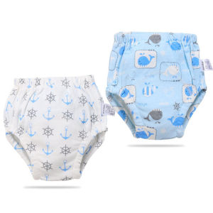 Insular 2Pcs Reusable Cute Baby Training Pants Nappies For Toddler Boys And Girls Cotton Cloth Diapers Panties Washable