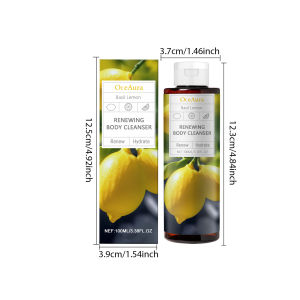 🔥Oceaura Basil Lemon Renewing Body Cleanser Scented Shower Gel Emulsions Perfume Bubble Body Wash Lotion Scented Shower Gel Facial Deep Cleansing Gel Gentle Facial Mud Treasure Skincare(100ml)
