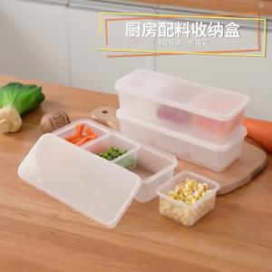 Nhà bếp hộp lưu trữ nhựa tươi-giữ Hộp tủ lạnh Rau cống Crisper lưu trữ nhà bếp container
