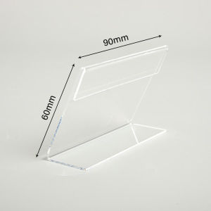 10Pcs L Shaped Clear Acrylic Sign Display Holder Price Card Tag Display Stand