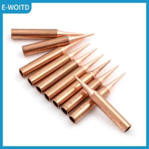 【E-WOITD】 10Pcs Lot 900M-T-I Soldering Tips Pure Copper Low Temperature Soldering Iron
