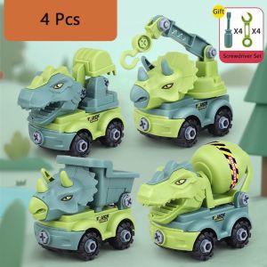 Mainan Mobil Monster Truck Dinosaur Engineering Construction Vehicle Truk Dino Jumbo Mainan Mobil Mobilan