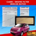 Bundle Air Filter and Cabin Filter Mitsubishi Mirage G4/HB(2012 - 2022) Xpander(2018-2022). 