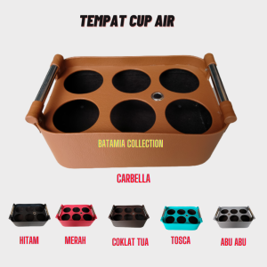 Keranjang Aqua Gelas Model Oval Isi 6 Cup & Tempat Tisu