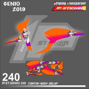 GENIO (COD) STIKER STRIPING MOTOR HONDA GENIO TAHUN 2019 HOLOGRAM DAN TRANSPARAN