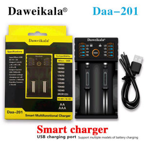 Liitokala Lii-202 pengecas bateri 26650 21700 18650 18350 14500 AA AAA battery