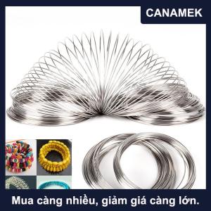 【CANAMEK】 100 chiếc bộ Dây nhớ bằng thép không gỉ dạng vòng Dụng cụ làm trang sức vòng tay handmade