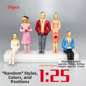 SAVVYSHELF 10/50pcs 1:25/1:30/1:300 Scale Model Building People Assorted Poses Mixed Color Figures Passengers Multistyles Standing People