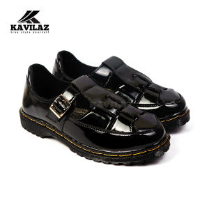KAVILAZ true style yourself Sepatu Wanita Loafer Black Doff Glossy Womens Flat Shoes Kode Z17-23