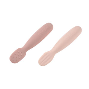 BEABA ช้อนหัดทานอาหาร Set of 2 Silicone Pre Spoons - Cotton Candy / Marshmallow