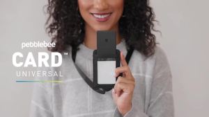 Pebblebee Tracker Card Universal - Rechargeable Slim Item Tracker    Alternative to Air Tag &amp Android Trackers    18-Month Battery Life    Works with Both Android &amp iOS Find My Apps    LED &amp Sound Alerts