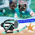 Snorkeling Gear for Adults, Snorkel Mask Snorkel Set, Dry Top Snorkeling Gear for Adults, 180 ° Panoramic Wide View Anti-Fog Tempered Glass Scuba Diving Mask for Snorkeling Swimming Travel. 