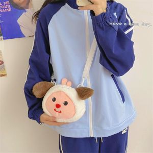 HYHFRDW Anime Loopy Plush Bag Pink Little Beaver Backpack Cartoon Crossbody Bag Sweet Handbag Plush Doll Shoulder Bag Ladies