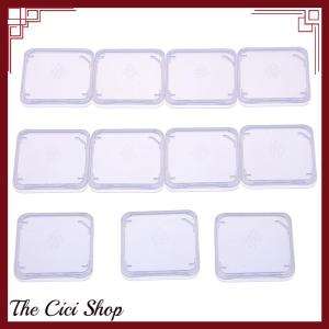 [The Cici Shop] 10pcs Memory Card Case Box Protective Case for SD SDHC MMC XD CF Card White Transparent