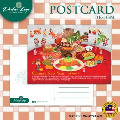 Postcard Malaysia Traditional Festival Cultural Cute Design (BUY 10 FREE 1)