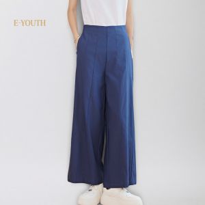 Eyouth 10142 Women Minimalist High-Waist Wide-Leg Pants