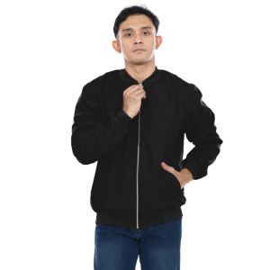 Jaket Bomber Polos Baby Camvas Terbaru Pria Wanita A465