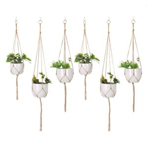 Sáng Tạo Thủ Công Chủ Treo Handwoven Giỏ Trọng Lượng Nhẹ Và Bền Dệt Trang Trí Nồi