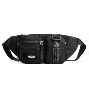 HAOSHUAI New Mens Casual Outdoor Travel Water Resistant Nylon Chest Waist Bag