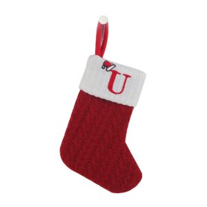 MMLUCK Red Letters Christmas Knitting Stocking Woolen Embroidered Alphabet Christmas Tree Pendant Durable Woven Christmas Socks 2024 New Year