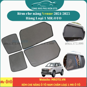 Rèm Che Nắng Xe Hyundai Venue 2024 - Hàng Loại 1 Mr Ô Tô vải dày chống nắng tốt dễ lắp đặt vừa khít-Có hít nam châm