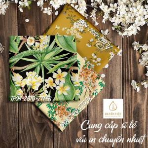 Vải Lụa Satin cao cấp in chuyển nhiệt- may áo dài đầm thời trang sơ mi thời trang đồ bộ pijama cao cấp (BÁN MÉT)