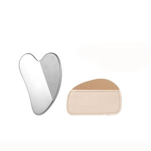 Face Massager Guasha Tool Stainless Steel / Alat Mijit Wajah Bentuk Hati Alat Meniruskan Wajah
