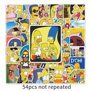54 cái các Simpsons sticker hoạt hình dễ thương thời trang graffiti chống thấm nước DIY máy tính xách tay ván trượt xe đạp xe máy Guitar hành lý Sticker