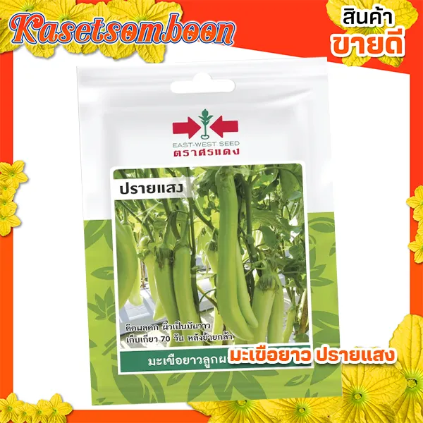 เมล็ดพันธุ์ศรแดง มะเขือยาว อัตรางอกสูง