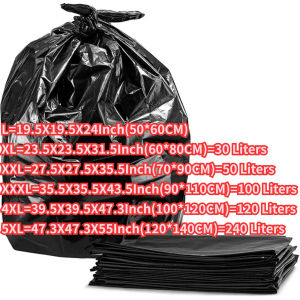 Black L XL XXL XXXL 4XL 5XL Garbage Bag(50pcs.)#Trash bag#Garbage bag#Black#
