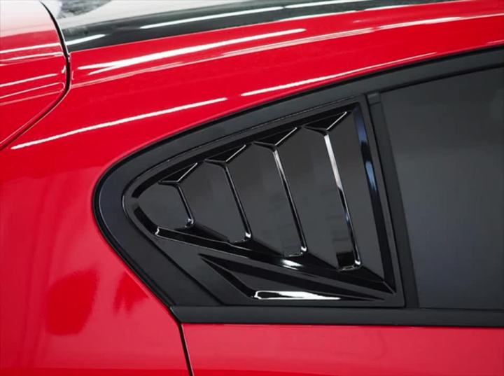 Triangle louver shark gill shaped rear window decorative window vent