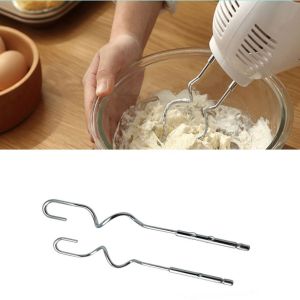 MUKANG 1 Pc Stainless Steel Electric Egg Beater Stirring Hook Rust-proof Durable Electric Mixer Replacement Parts Kitchen Appliance Parts Silver Handheld Egg Whisk Mixing Stick Frother Mixer