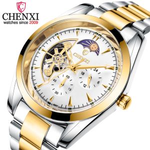 CHENXI Mens Fashion Watches Luxury Tourbillon Design Automatic Mechanical Watch Top Brand Business Retro Wristwatch