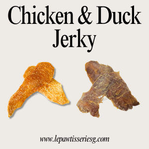 [SG READY STOCK] Jerky Strips – 100% Single Ingredient Natural Pet Treats | Chicken / Duck Jerky No Additive