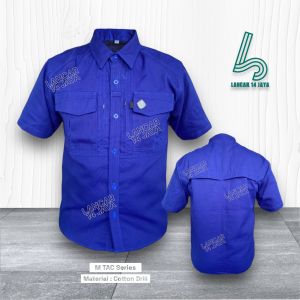 Kemeja Tactical Pria Wanita Lengan Pendek M-TAC American Drill Baju Kerja Lapangan