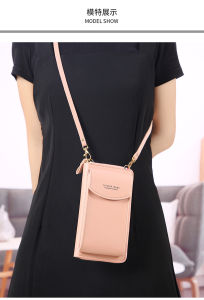 Long wallet zipper coin purse handphone sling bag Women Sling Bag Phone Bag Girl Wallet Mini Shoulder Bag New Korean Design Purse Solid Vintage Mobile Phone Bag Messenger Bag Handbag Same day delivery Luss-140